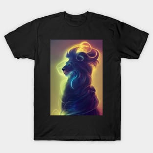 A colourful spectral lion T-Shirt